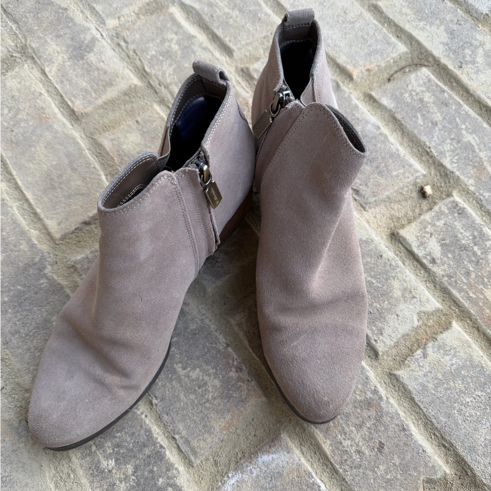 Blondo Taupe Suede Ankle Booties